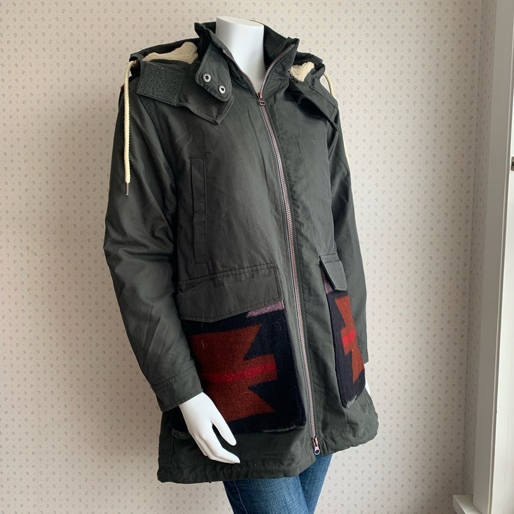 NWOT Woolrich White Collection 3-In-1 Cotton Wool Parka PW10